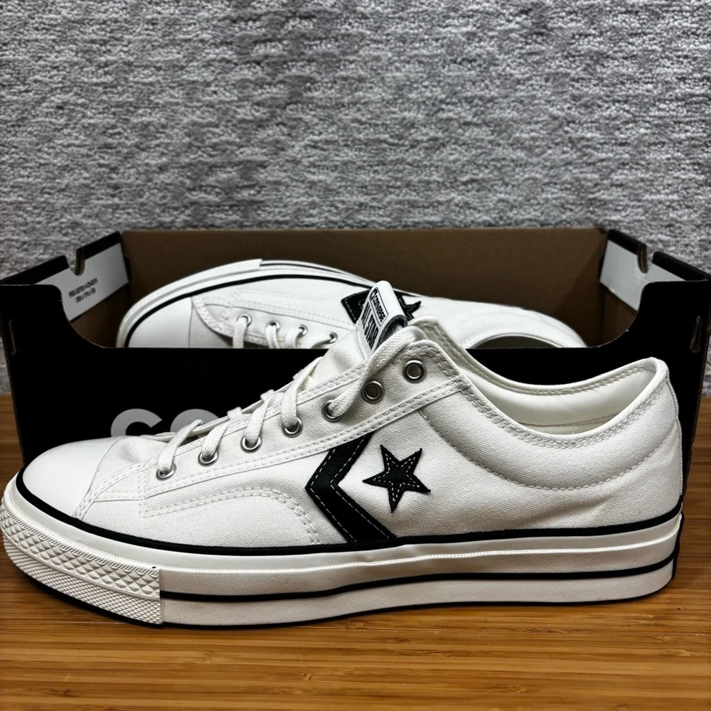 Converse Star Player 76 Low Canvas Shoes  Vintage White (A01608C) Mens Sz 13 - Picture 5 of 9
